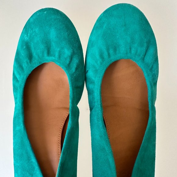 J. Crew Suede Ballet Flats in Green Size 8 - Picture 2 of 12